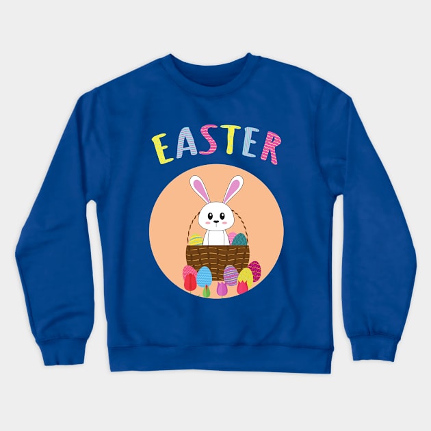 Flowers Happy Easter Crewneck Sweatshirt by O.M design